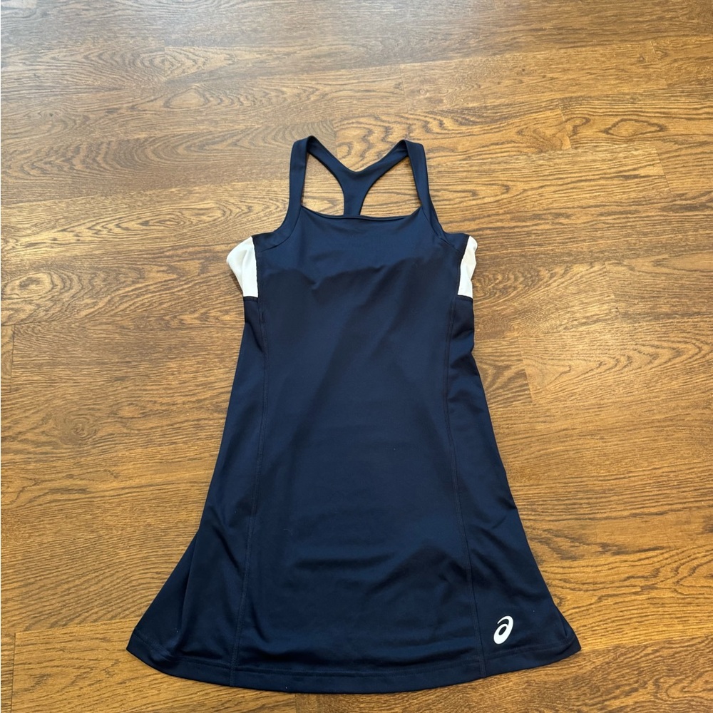 Navy tennis dress with built-in bra. Size small.